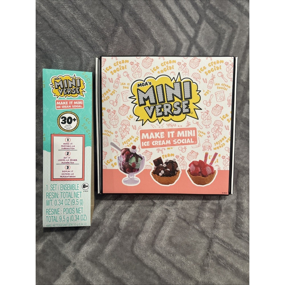 MGA's‎ Miniverse Make It Mini Food/Ice Cream Social BRAND NEW!
